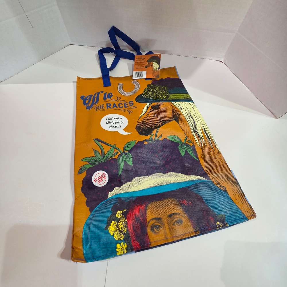 Trader Joe's Kentucky Reusable Grocery Bag Bluegrass State NWT